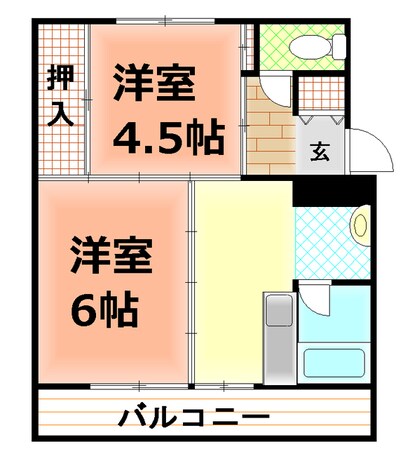 田京駅 徒歩22分 3階の物件間取画像